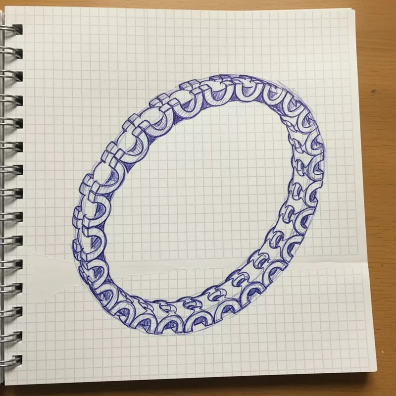 Boceto de alianza con brillantes