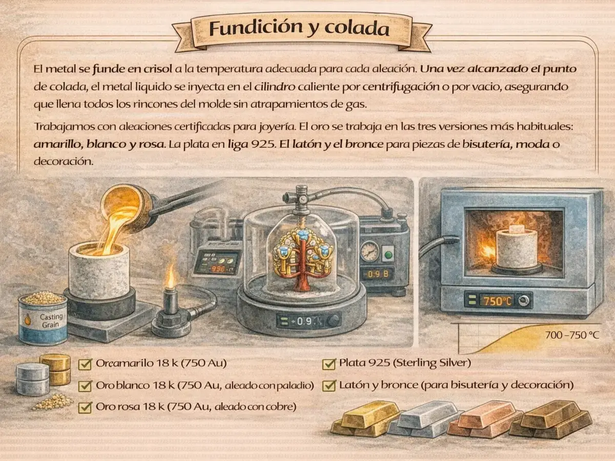 Colada de metal fundido por centrifugación